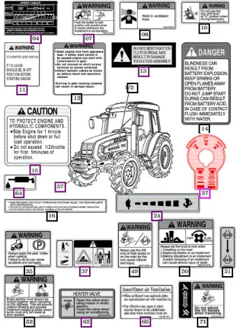 Mahindra Tractor Label, Pto Switch 17689200060 Mahindra Direct Parts