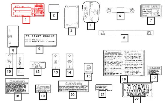 Mahindra Tractor Label, Speed G 19582703000 Mahindra Direct Parts
