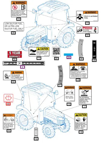Mahindra Tractor Label, Washer Fluid 12399042110 Mahindra Direct Parts