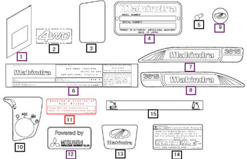 Mahindra Tractor Label, Window 19468864000 Mahindra Direct Parts