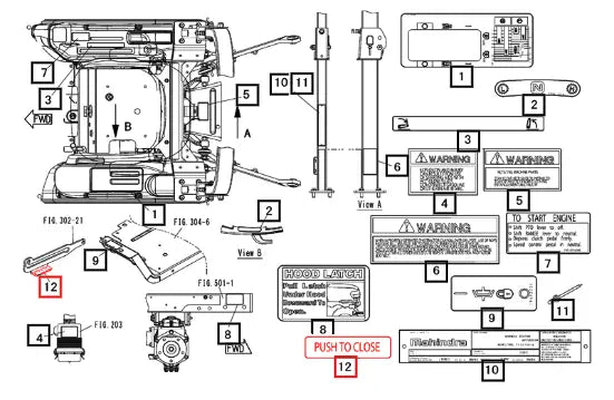 Mahindra Tractor Label,close 19018731000 Mahindra Direct Parts