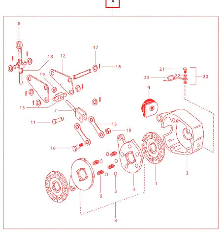 Mahindra Tractor Left-Hand Disc Brake Assembly 000031291B12 Mahindra Direct Parts