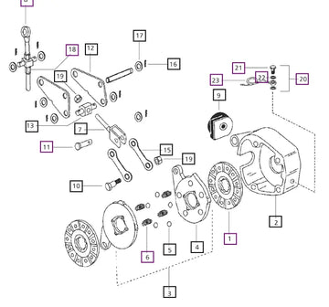 Mahindra Tractor Left-Hand Disc Brake Assembly 000031291B12 Mahindra Direct Parts