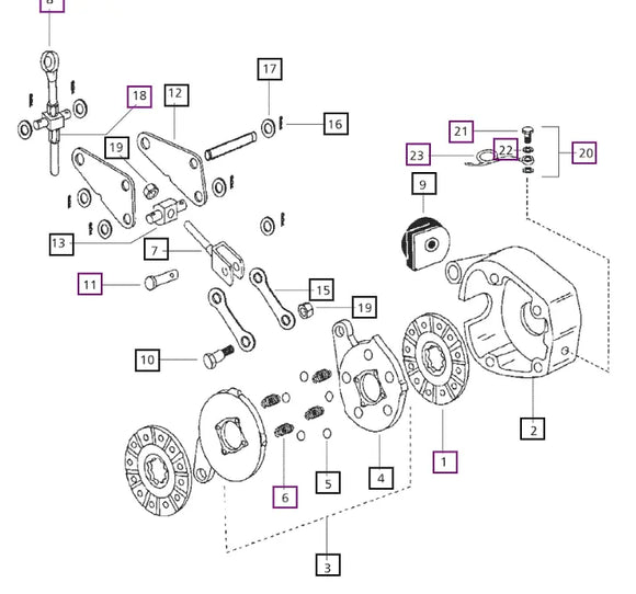 Mahindra Tractor Left-Hand Disc Brake Assembly 000031291B12 Mahindra Direct Parts