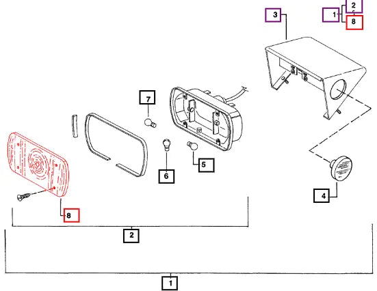Mahindra Tractor Lens For 3 In 1 Lamp 005556596R91 Mahindra Direct Parts