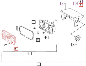 Mahindra Tractor Lens For 3 In 1 Lamp 005556596R91 Mahindra Direct Parts