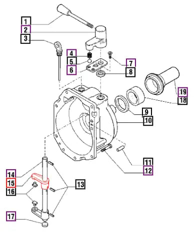 Mahindra Tractor Lever - 117480 006500725C1 Mahindra Direct Parts
