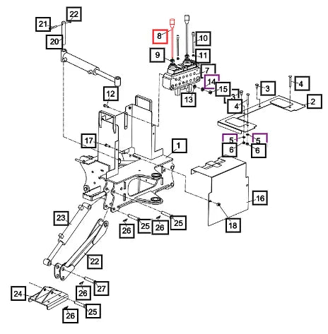 Mahindra Tractor Lever Ass Y L 8831253 Mahindra Direct Parts