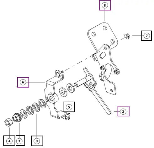 Mahindra Tractor Lever Assembly Hand Acc 008027234K91 Mahindra Direct Parts