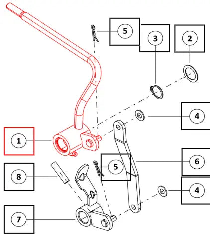 Mahindra Tractor Lever Assy 4wd 008024326K11 Mahindra Direct Parts
