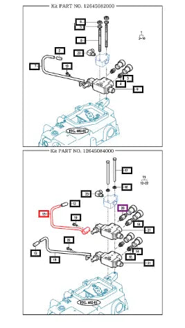 Mahindra Tractor Lever Comp , Aux1 12645125100 Mahindra Direct Parts