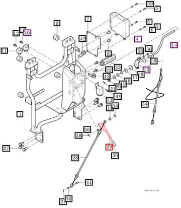 Mahindra Tractor Lever Comp, Parking 11106301000GB Mahindra Direct Parts