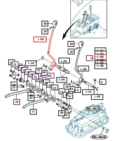 Mahindra Tractor Lever Comp, Position 19997092201GB Mahindra Direct Parts