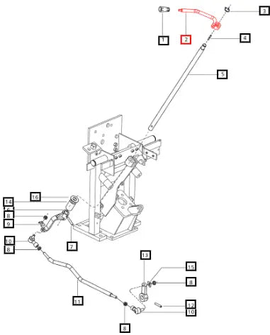 Mahindra Tractor Lever F-r Linkage 007602178D1 Mahindra Direct Parts