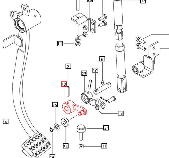 Mahindra Tractor Lever Inching Valve Operating Rh E008005684C11 Mahindra Direct Parts