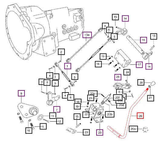 Mahindra Tractor Lever Operating Pto - 4wd 006500839C1 Mahindra Direct Parts