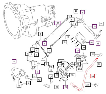 Mahindra Tractor Lever Operating Pto - 4wd 006500839C1 Mahindra Direct Parts