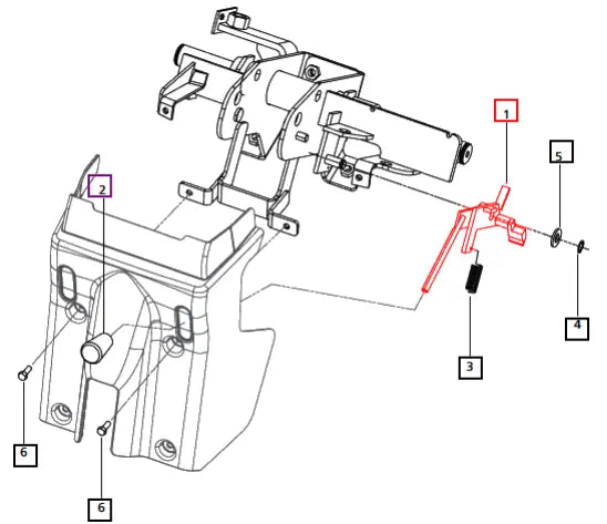 Mahindra Tractor Lever Parking Brake - Pst E008004072D11 Mahindra Direct Parts