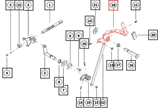 Mahindra Tractor Lever Range 006523172N11 Mahindra Direct Parts