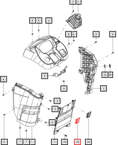 Mahindra Tractor Lever Rubber Rh 007661867K01 Mahindra Direct Parts