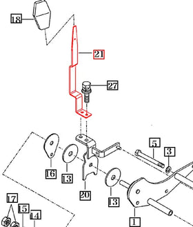 Mahindra Tractor Lever Upper Position 14575062303GB Mahindra Direct Parts
