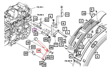 Mahindra Tractor Lever, 4wd 19487781AG0 Mahindra Direct Parts