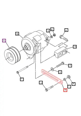 Mahindra Tractor Lever, Adjusting 233-9531 Mahindra Direct Parts