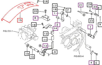 Mahindra Tractor Lever, Guide L.h. 19631752BP0 Mahindra Direct Parts