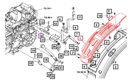 Mahindra Tractor Lever, Guide Lh 19487711000 Mahindra Direct Parts