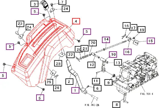 Mahindra Tractor Lever, Guide Rh 10452489000 Mahindra Direct Parts