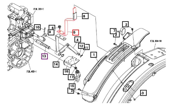 Mahindra Tractor Lever, Rear Pto 19487771AG0 Mahindra Direct Parts