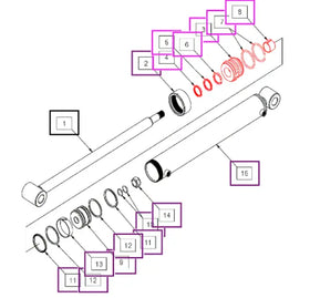 Mahindra Tractor Lift Cylinder Head Seal Kit IA603555 Mahindra Direct Parts