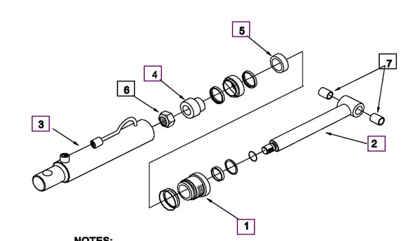 Mahindra Tractor Lift Cylinder Seal Kit BUHX1110 Mahindra Direct Parts