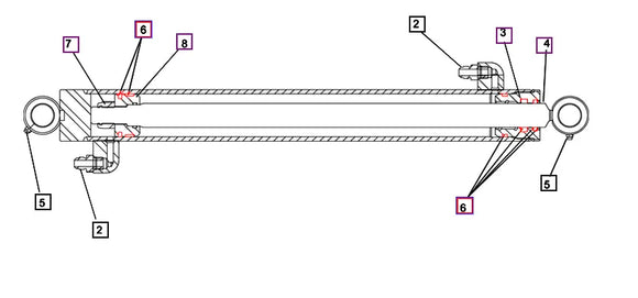 Mahindra Tractor Lift Cylinder Seal Kit KMW05902141 Mahindra