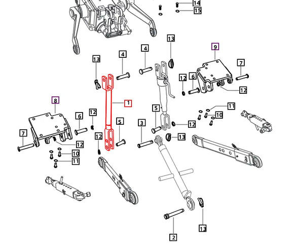 Mahindra Tractor Lift Rod E007603077D11 Mahindra Direct Parts