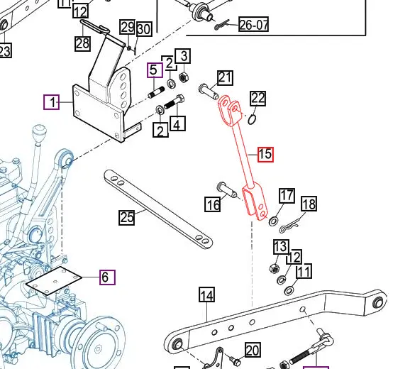 Mahindra Tractor Lift Rod Left Hand LH 16705142400GB Mahindra Direct Parts