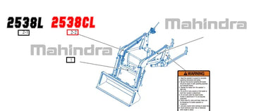Mahindra Tractor Loader 2538CL Model Name Decal 85825000020 Mahindra Direct Parts