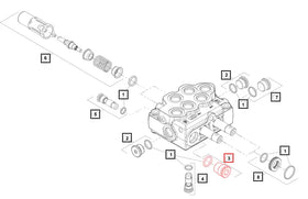 Mahindra Tractor Loader / Backhoe Control Valve Plug 59018613ALO Mahindra Direct Parts
