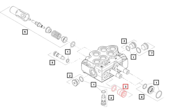 Mahindra Tractor Loader / Backhoe Control Valve Plug 59018613ALO Mahindra Direct Parts
