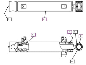 Mahindra Tractor Loader / Backhoe Cylinder Seal Kit KMW05902123 Mahindra Direct Parts