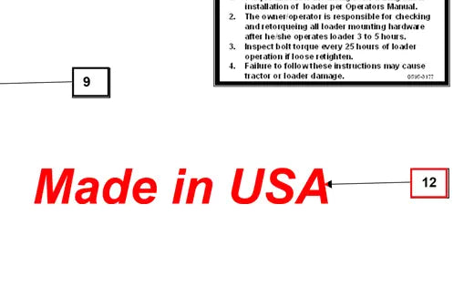 Mahindra Tractor Loader / Backhoe Decal - Made In Usa KMW05953169 Mahindra Direct Parts