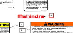 Mahindra Tractor Loader / Backhoe Decal - Mahindra KMW05953217