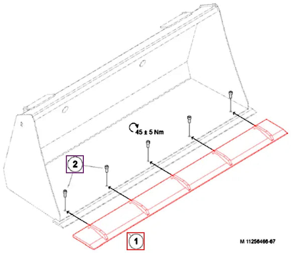 Mahindra Tractor Loader Bolt On Cutting Edge 50 11256466GALO Mahindra Direct Parts