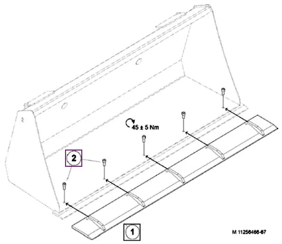 Mahindra Tractor Loader Bolt On Cutting Edge 55 11256467GALO Mahindra Direct Parts