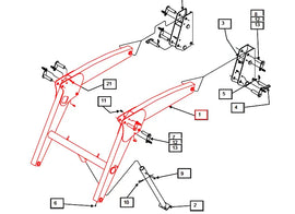 Mahindra Tractor Loader Boom Assembly KMW11003068 Mahindra Direct Parts