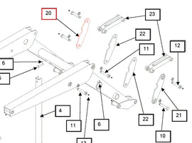 Mahindra Tractor Loader Boom Link Left Hand LH KMW11083056 Mahindra Direct Parts