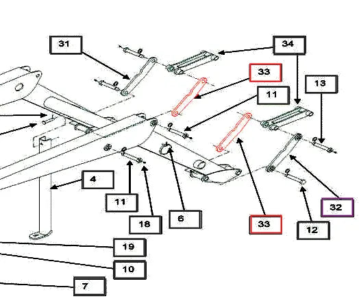 Mahindra Tractor Loader Boom Link Plate KMW11083058 Mahindra Direct Parts