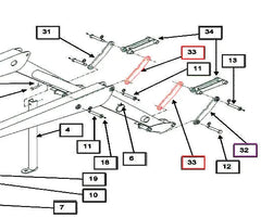 Mahindra Tractor Loader Boom Link Plate KMW11083058
