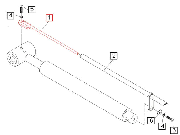 Mahindra Tractor Loader Bucket Level Indicator Rod KMW14033054 Mahindra Direct Parts