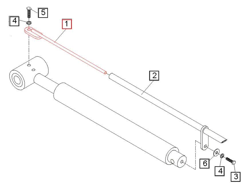 Mahindra Tractor Loader Bucket Level Indicator Rod KMW14033054 Mahindra Direct Parts